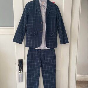 Cat & Jack Navy Plaid Suit Set